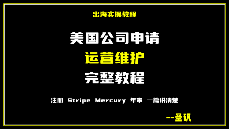 美国公司申请、运营与维护系列教程整理-圣矾-专注闲鱼
