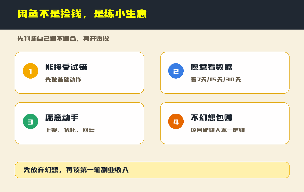 闲鱼不是捡钱,是练小生意 判断图