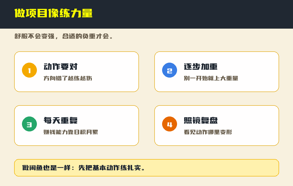 做项目像练力量 信息图