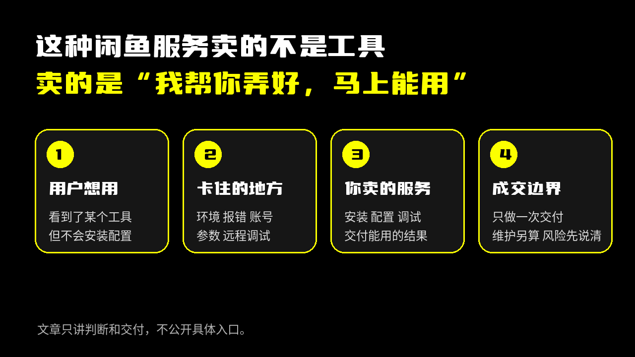 远程安装配置服务的成交逻辑