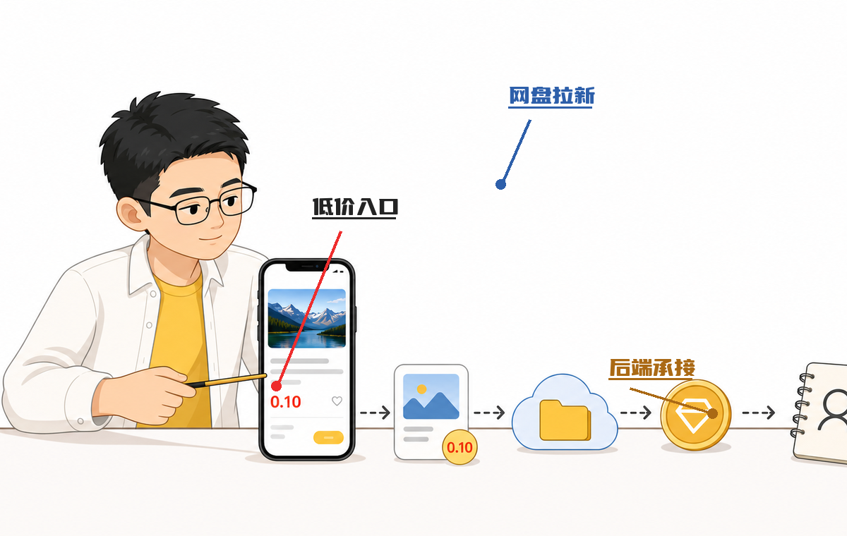Q版圣矾讲解一毛钱虚拟资料的后端盈利链路